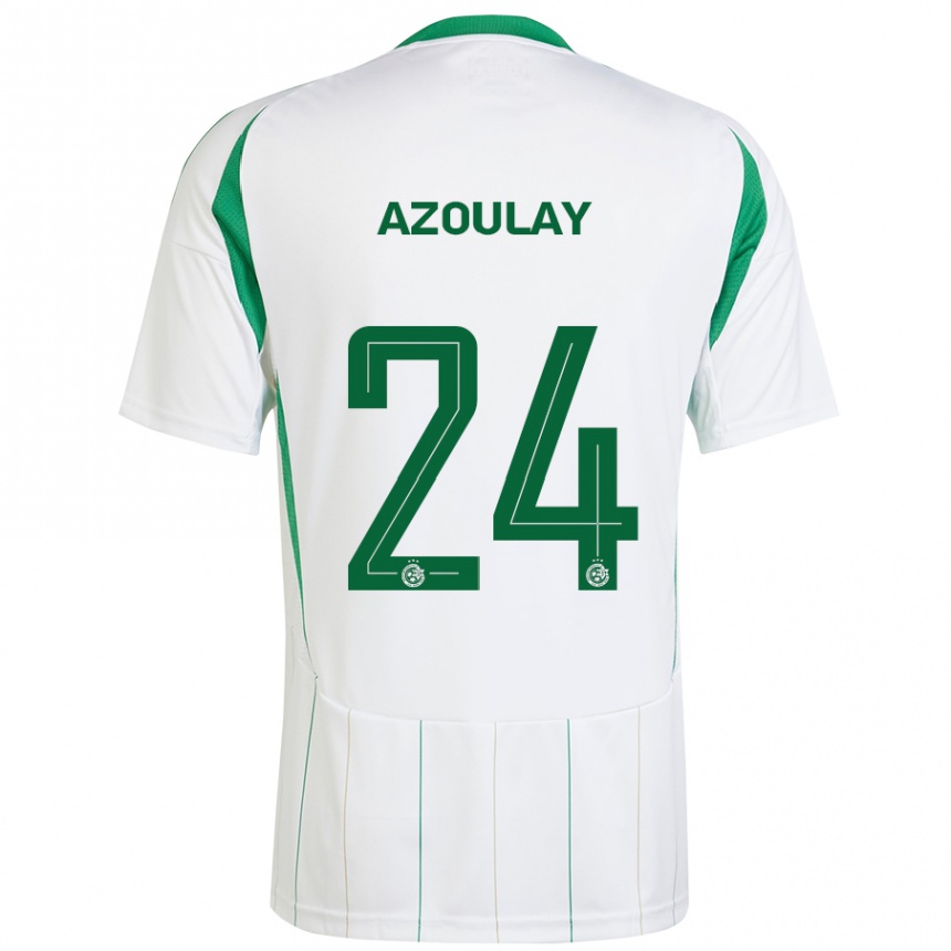 Hombre Fútbol Camiseta Ethane Azoulay #24 Blanco Verde 2ª Equipación 2024/25 Perú