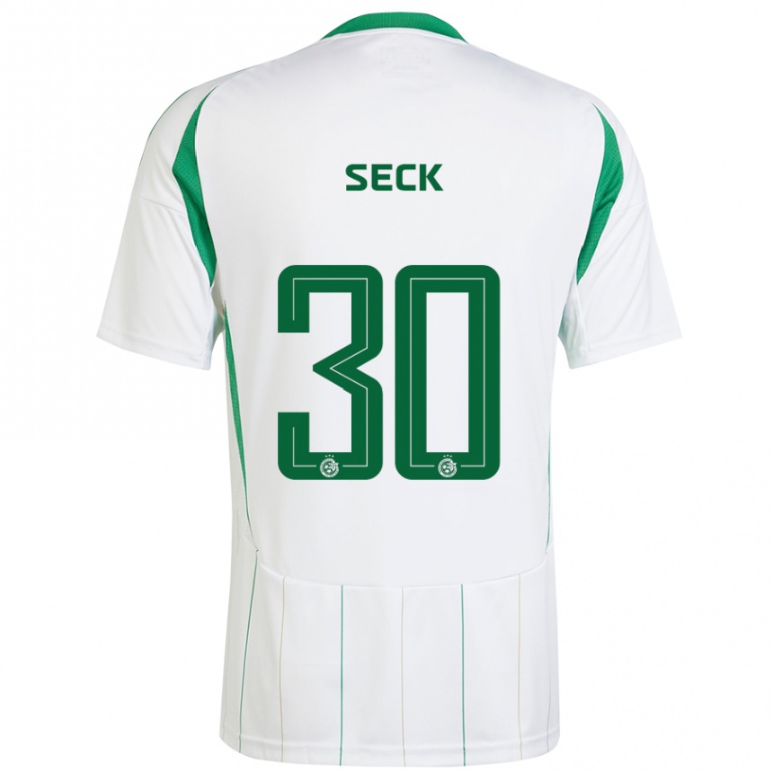 Hombre Fútbol Camiseta Abdoulaye Seck #30 Blanco Verde 2ª Equipación 2024/25 Perú