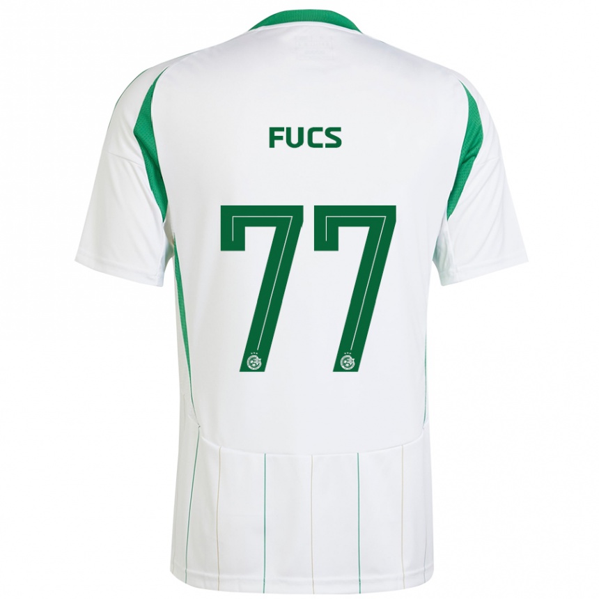 Hombre Fútbol Camiseta Roee Fucs #77 Blanco Verde 2ª Equipación 2024/25 Perú