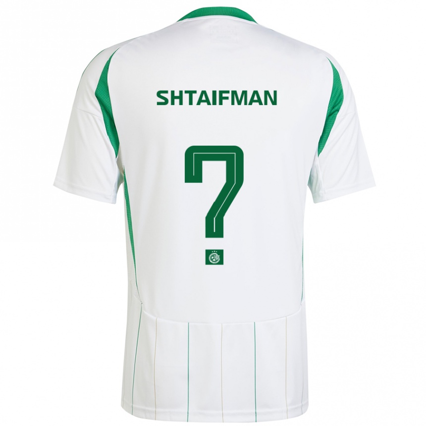 Hombre Fútbol Camiseta Noam Shtaifman #0 Blanco Verde 2ª Equipación 2024/25 Perú