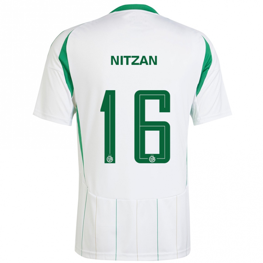 Hombre Fútbol Camiseta Itamar Nitzan #16 Blanco Verde 2ª Equipación 2024/25 Perú