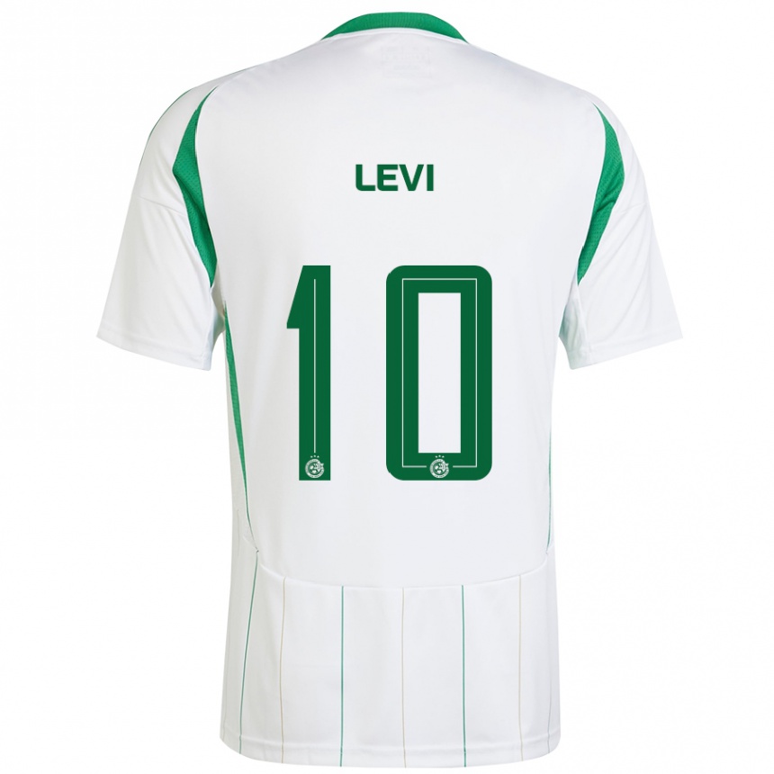 Hombre Fútbol Camiseta Yarin Levi #10 Blanco Verde 2ª Equipación 2024/25 Perú