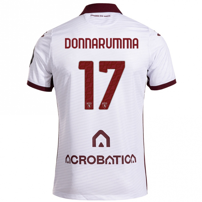 Hombre Fútbol Camiseta Antonio Donnarumma #17 Blanco Granate 2ª Equipación 2024/25 Perú