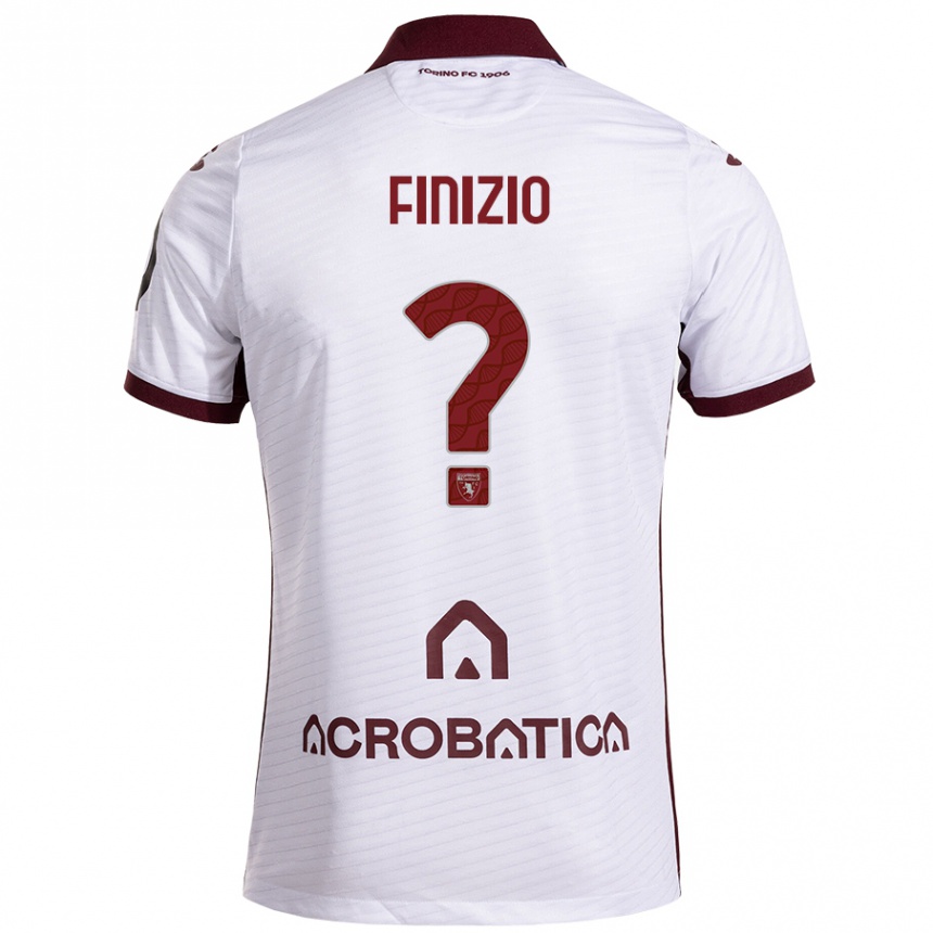 Hombre Fútbol Camiseta Davide Finizio #0 Blanco Granate 2ª Equipación 2024/25 Perú