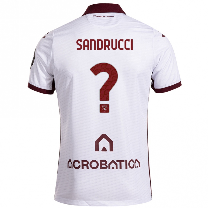 Hombre Fútbol Camiseta Romeo Sandrucci #0 Blanco Granate 2ª Equipación 2024/25 Perú