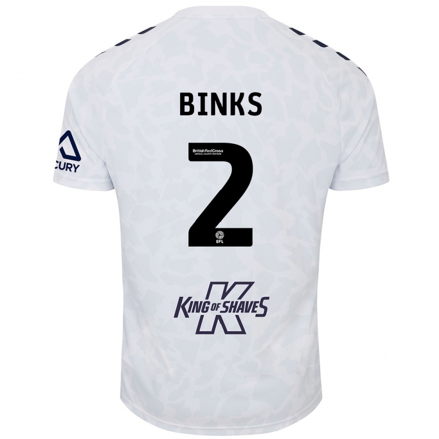 Hombre Fútbol Camiseta Luis Binks #2 Blanco 2ª Equipación 2024/25 Perú