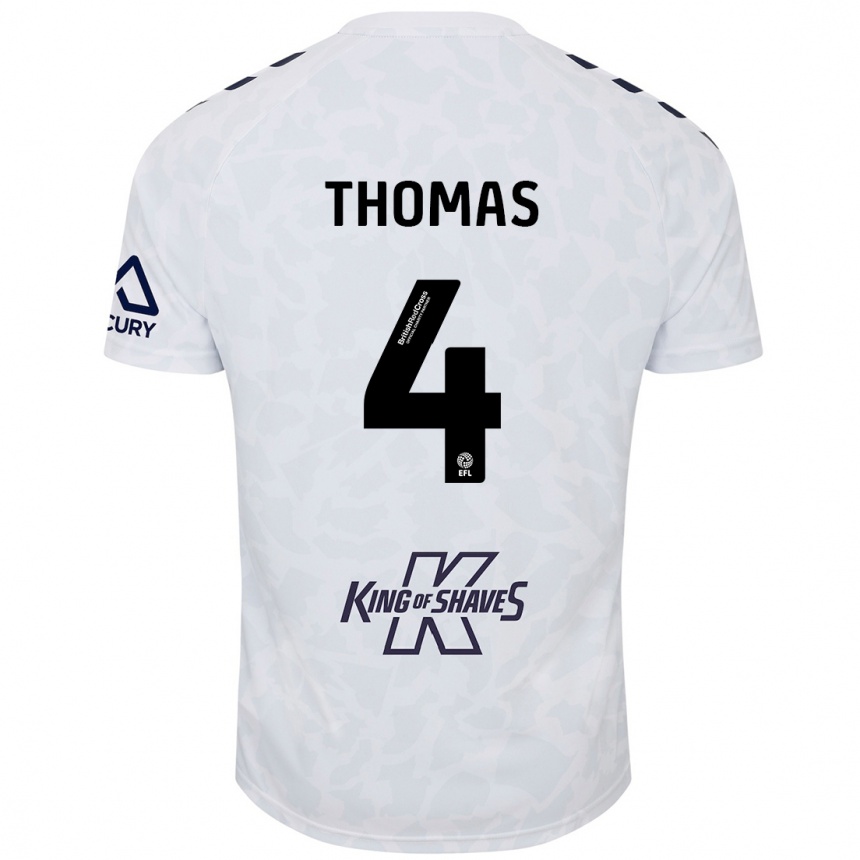 Hombre Fútbol Camiseta Bobby Thomas #4 Blanco 2ª Equipación 2024/25 Perú