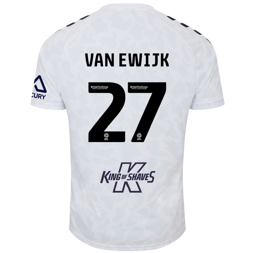 Hombre Fútbol Camiseta Milan Van Ewijk #27 Blanco 2ª Equipación 2024/25 Perú