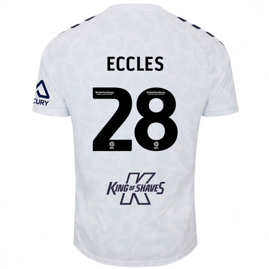 Hombre Fútbol Camiseta Josh Eccles #28 Blanco 2ª Equipación 2024/25 Perú