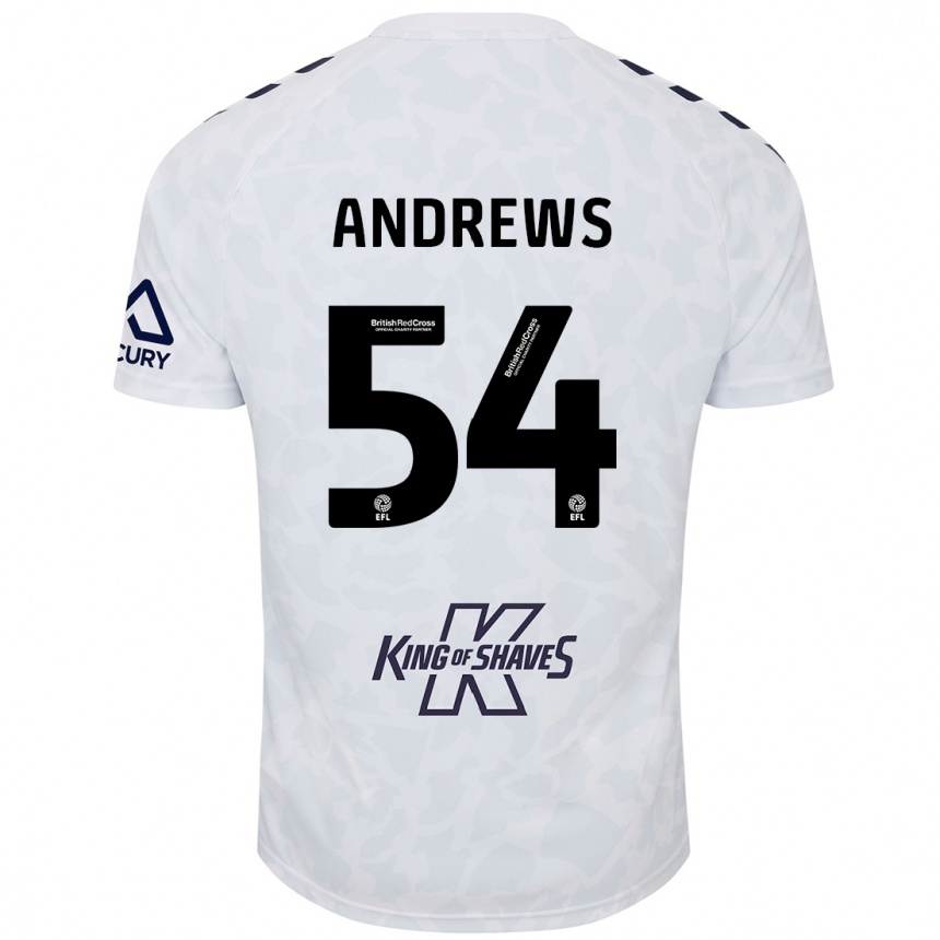 Hombre Fútbol Camiseta Kai Andrews #54 Blanco 2ª Equipación 2024/25 Perú