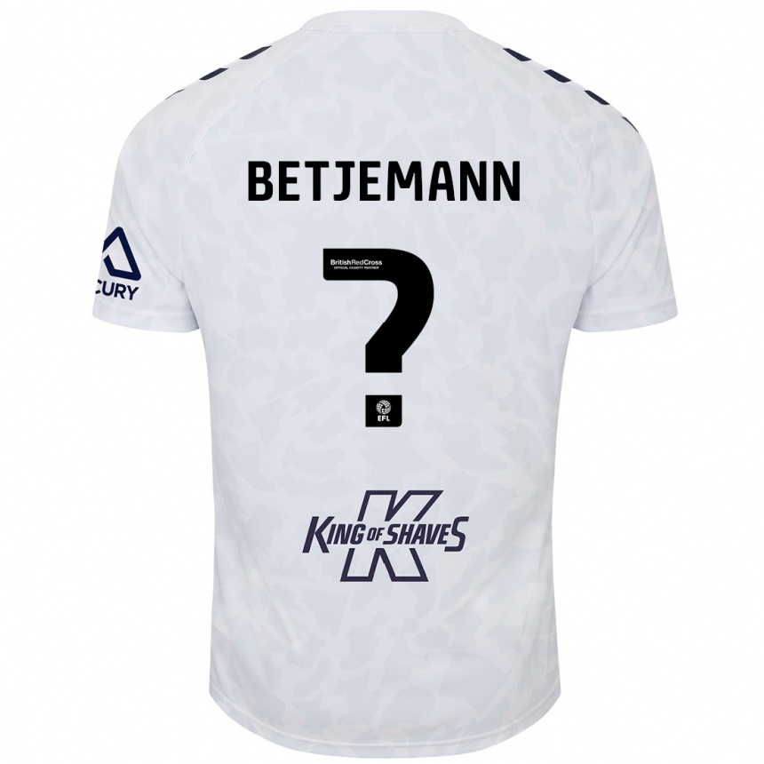 Hombre Fútbol Camiseta Elliot Betjemann #0 Blanco 2ª Equipación 2024/25 Perú