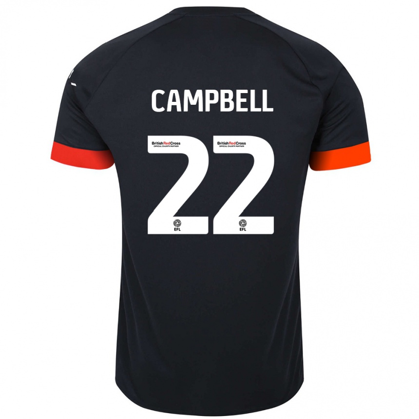 Hombre Fútbol Camiseta Allan Campbell #22 Negro Naranja 2ª Equipación 2024/25 Perú