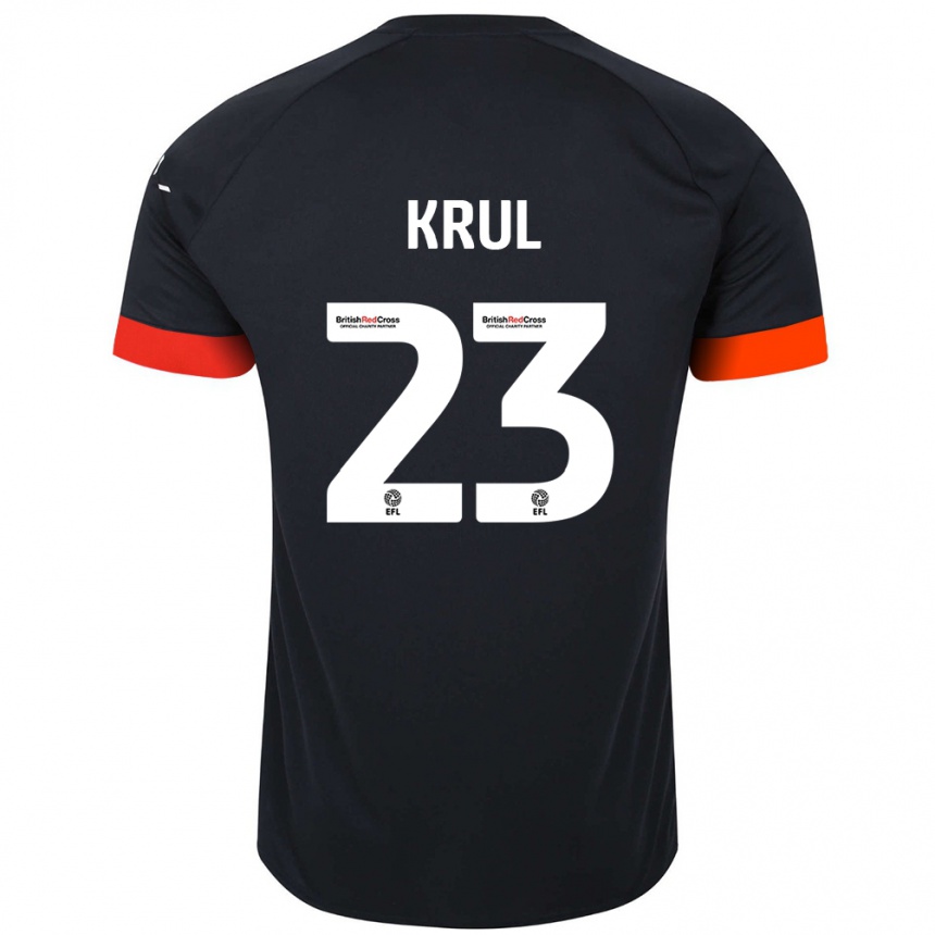 Hombre Fútbol Camiseta Tim Krul #23 Negro Naranja 2ª Equipación 2024/25 Perú