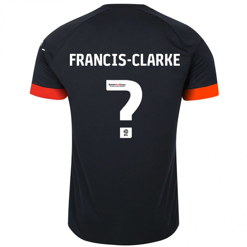 Hombre Fútbol Camiseta Aidan Francis-Clarke #0 Negro Naranja 2ª Equipación 2024/25 Perú