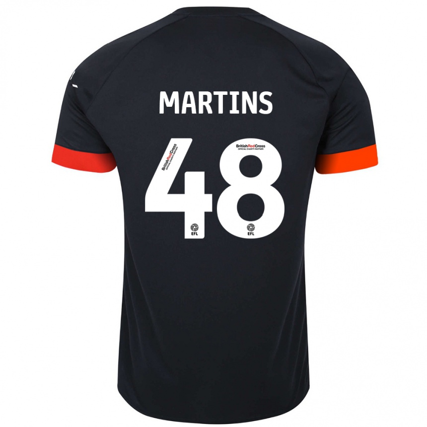 Hombre Fútbol Camiseta Dominic Dos Santos Martins #48 Negro Naranja 2ª Equipación 2024/25 Perú