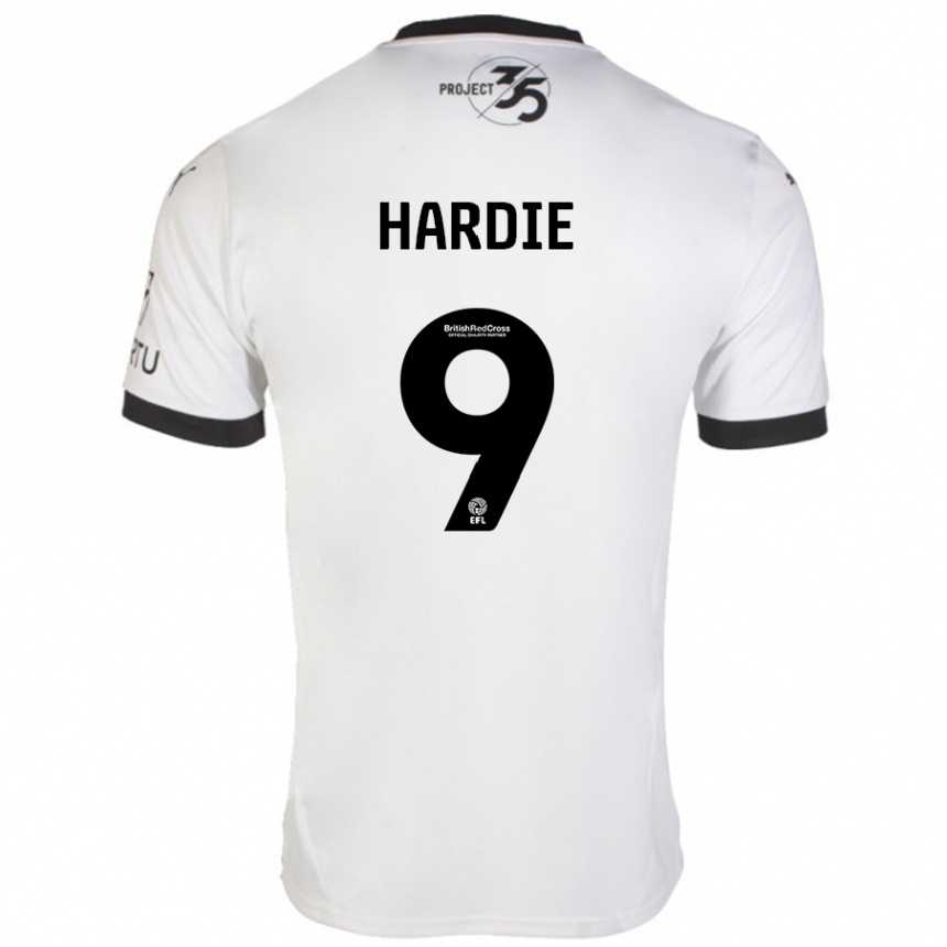 Hombre Fútbol Camiseta Ryan Hardie #9 Blanco Negro 2ª Equipación 2024/25 Perú