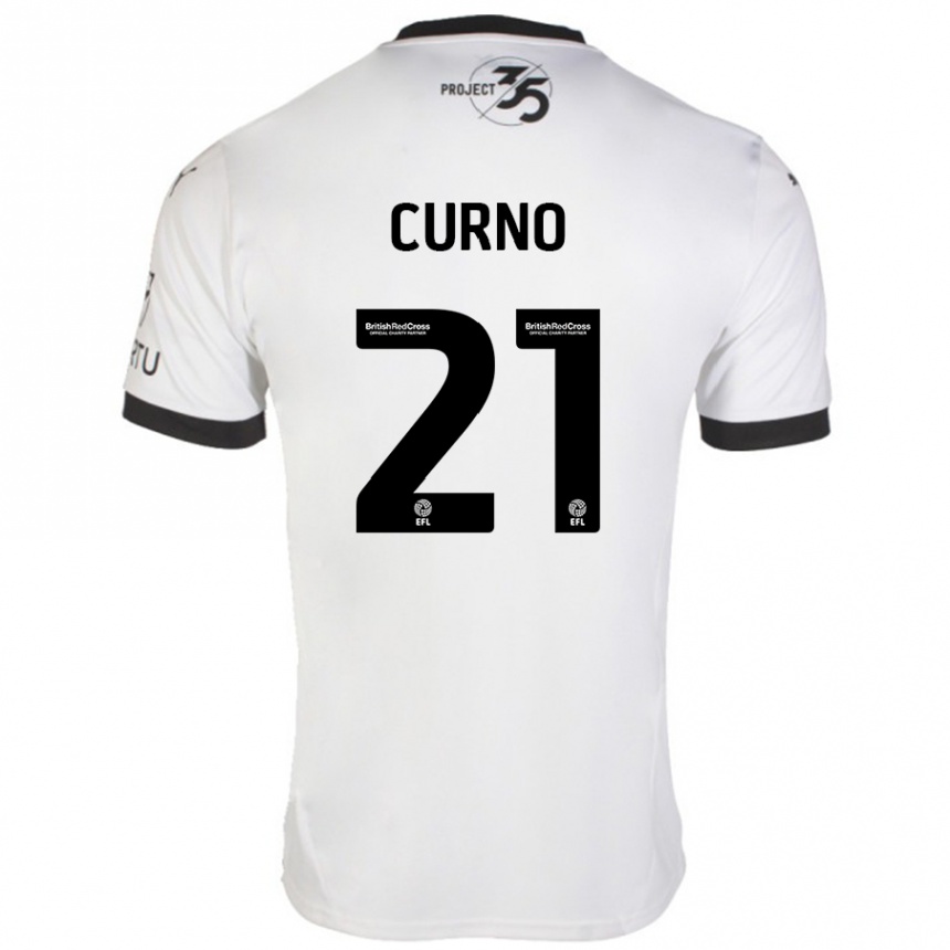 Hombre Fútbol Camiseta Maddi Curno #21 Blanco Negro 2ª Equipación 2024/25 Perú