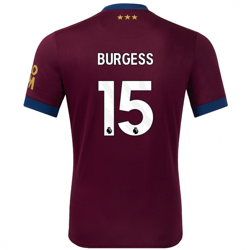 Hombre Fútbol Camiseta Cameron Burgess #15 Marrón 2ª Equipación 2024/25 Perú