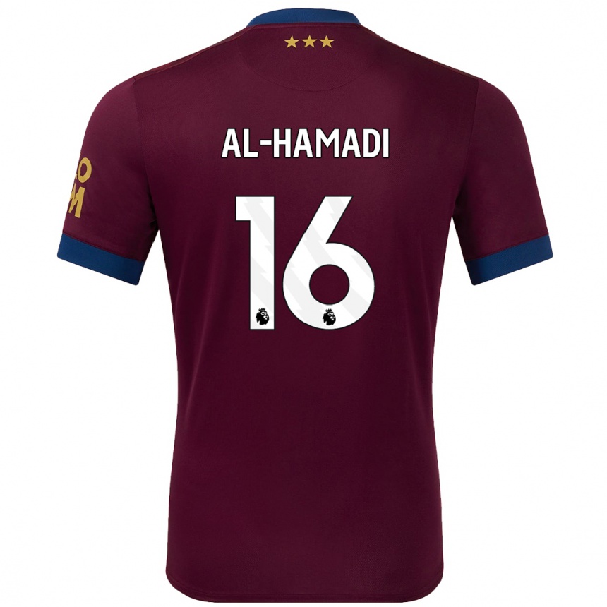 Hombre Fútbol Camiseta Ali Al-Hamadi #16 Marrón 2ª Equipación 2024/25 Perú