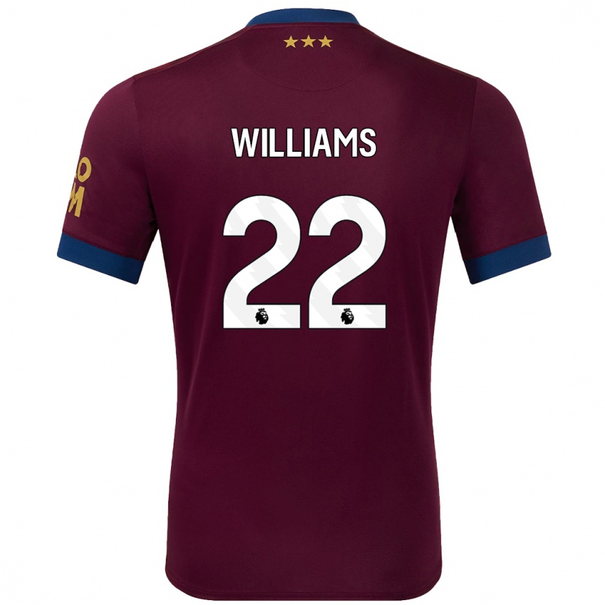 Hombre Fútbol Camiseta Evie Williams #22 Marrón 2ª Equipación 2024/25 Perú