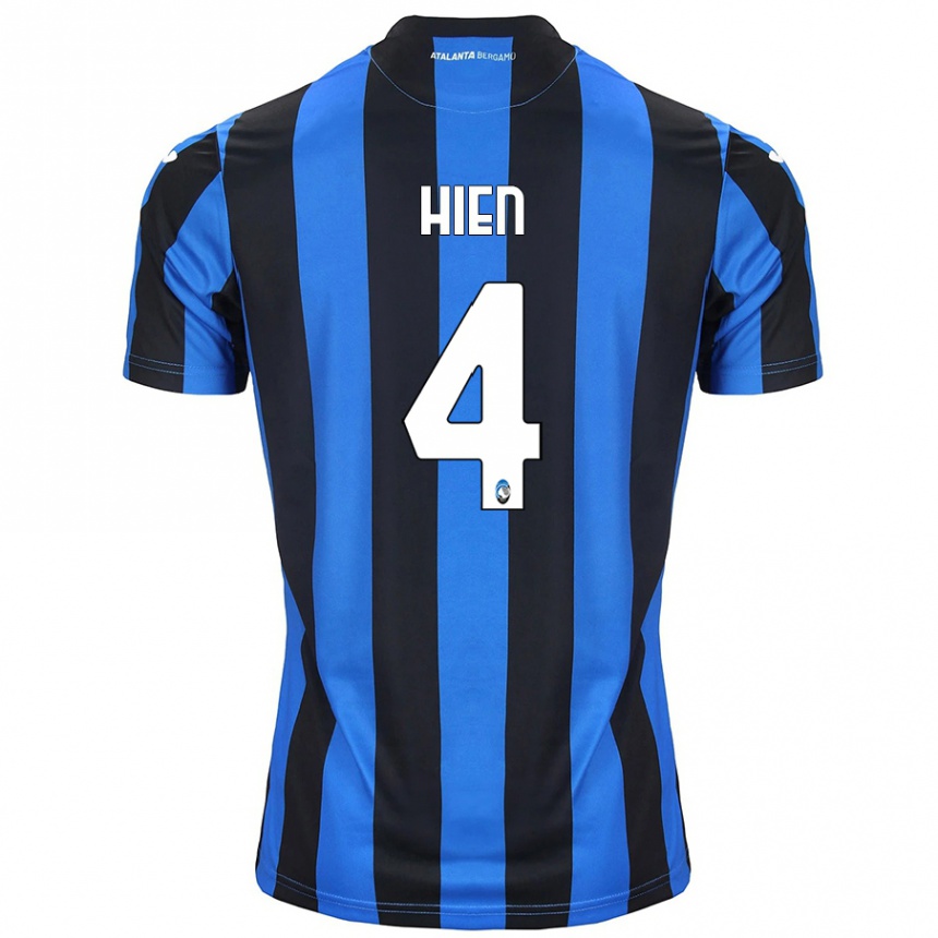 Mujer Fútbol Camiseta Isak Hien #4 Azul Negro 1ª Equipación 2024/25 Perú