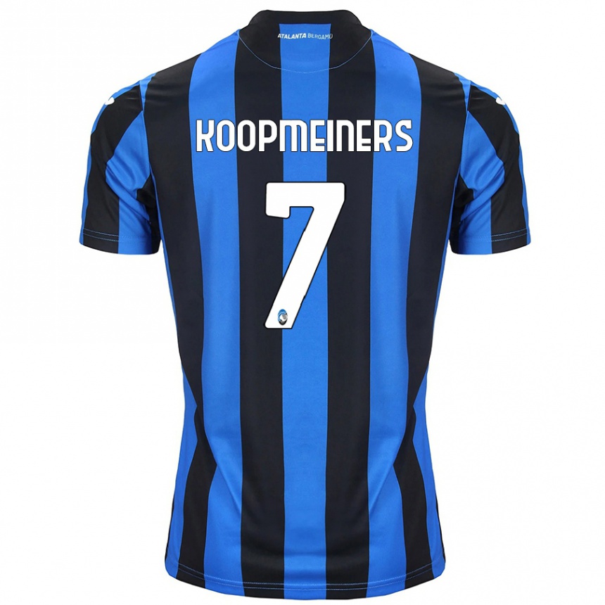 Mujer Fútbol Camiseta Teun Koopmeiners #7 Azul Negro 1ª Equipación 2024/25 Perú