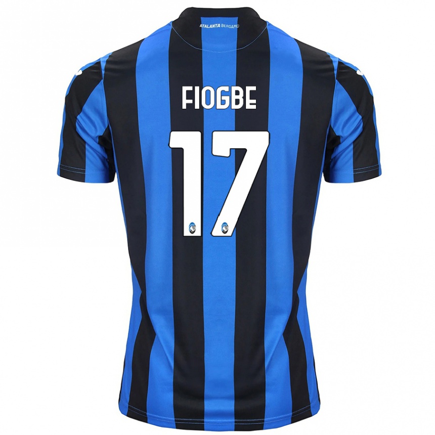 Mujer Fútbol Camiseta Candas Fiogbe #17 Azul Negro 1ª Equipación 2024/25 Perú