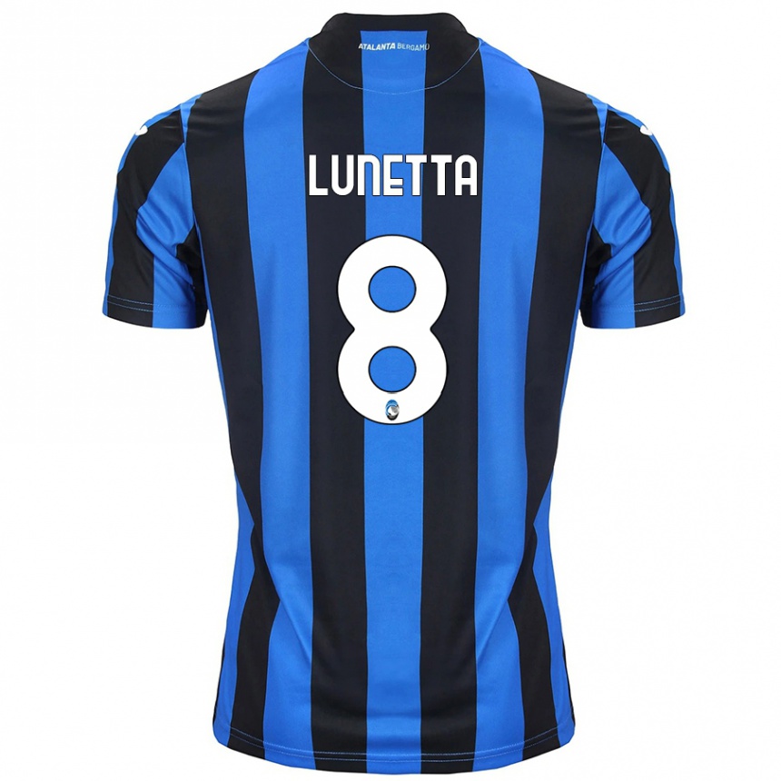 Mujer Fútbol Camiseta Gabriel Lunetta #8 Azul Negro 1ª Equipación 2024/25 Perú