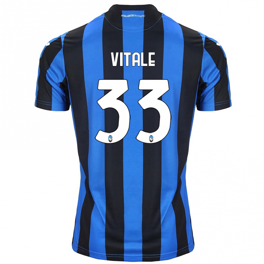 Mujer Fútbol Camiseta Francesca Vitale #33 Azul Negro 1ª Equipación 2024/25 Perú