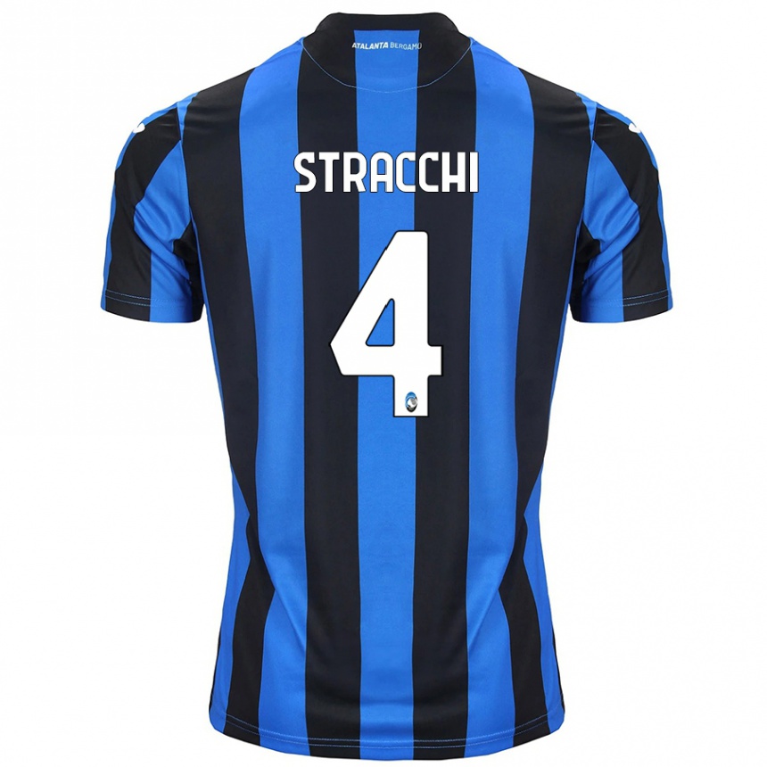 Mujer Fútbol Camiseta Daniela Stracchi #4 Azul Negro 1ª Equipación 2024/25 Perú