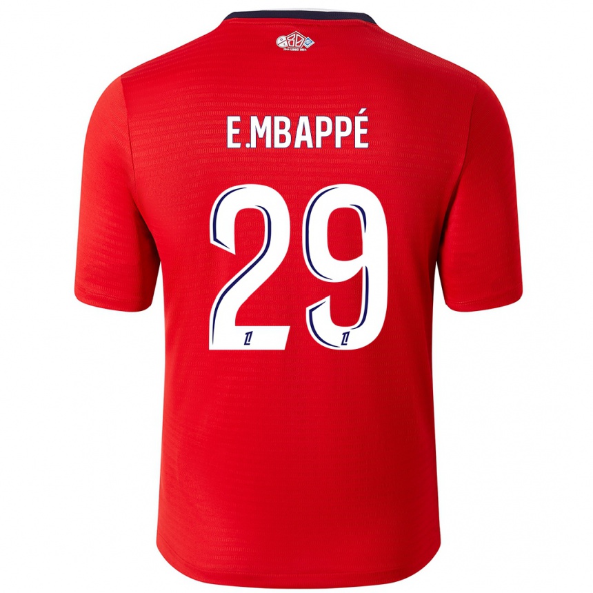 Mujer Fútbol Camiseta Ethan Mbappe #29 Rojo Blanco 1ª Equipación 2024/25 Perú