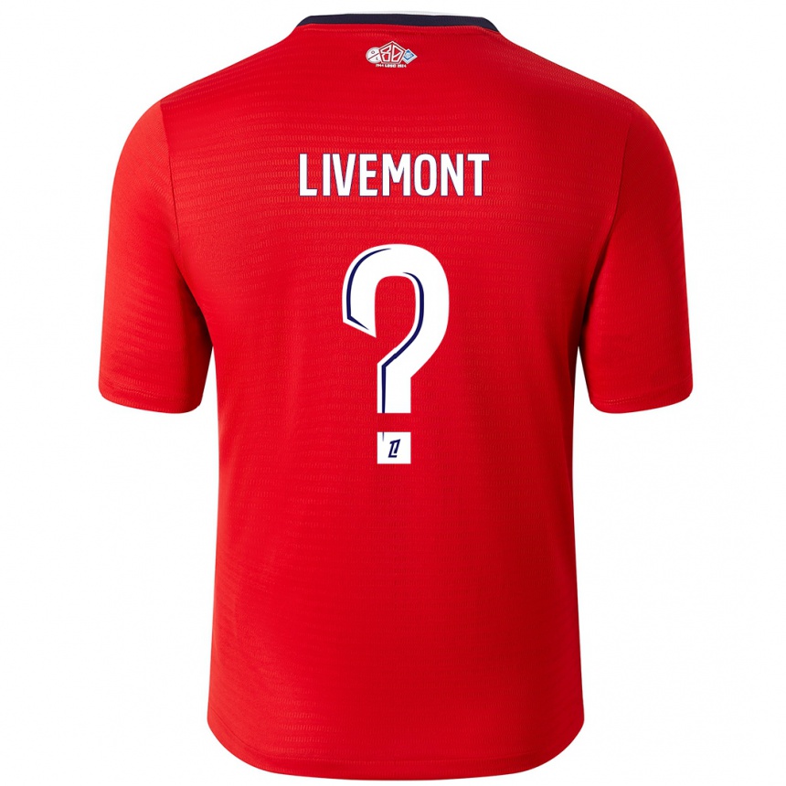 Mujer Fútbol Camiseta Antoine Livemont #0 Rojo Blanco 1ª Equipación 2024/25 Perú