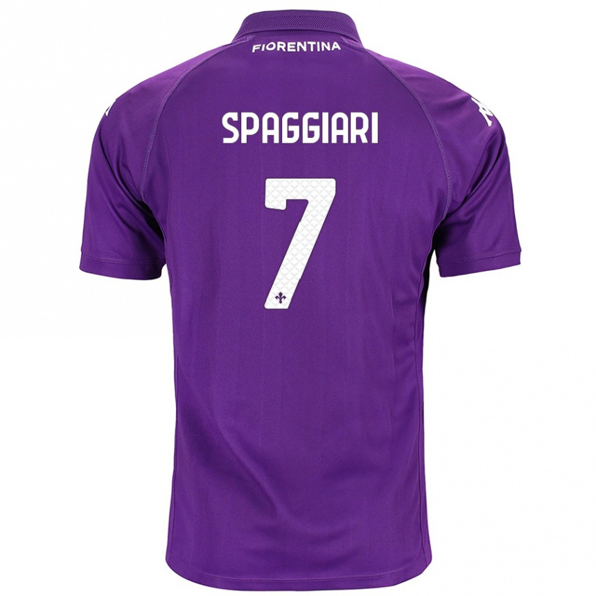 Mujer Fútbol Camiseta Riccardo Spaggiari #7 Morado 1ª Equipación 2024/25 Perú