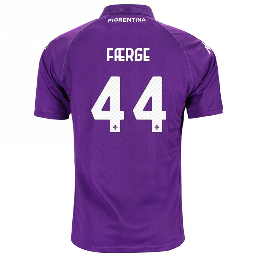 Mujer Fútbol Camiseta Emma Færge #44 Morado 1ª Equipación 2024/25 Perú