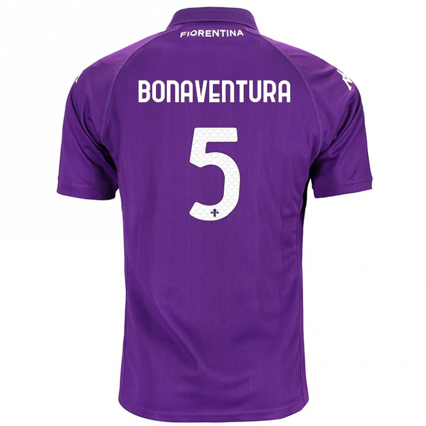 Mujer Fútbol Camiseta Giacomo Bonaventura #5 Morado 1ª Equipación 2024/25 Perú