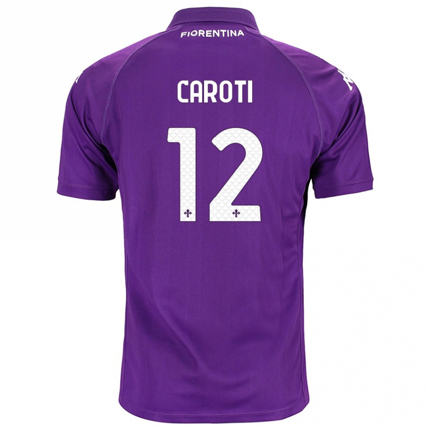 Mujer Fútbol Camiseta Filippo Caroti #12 Morado 1ª Equipación 2024/25 Perú