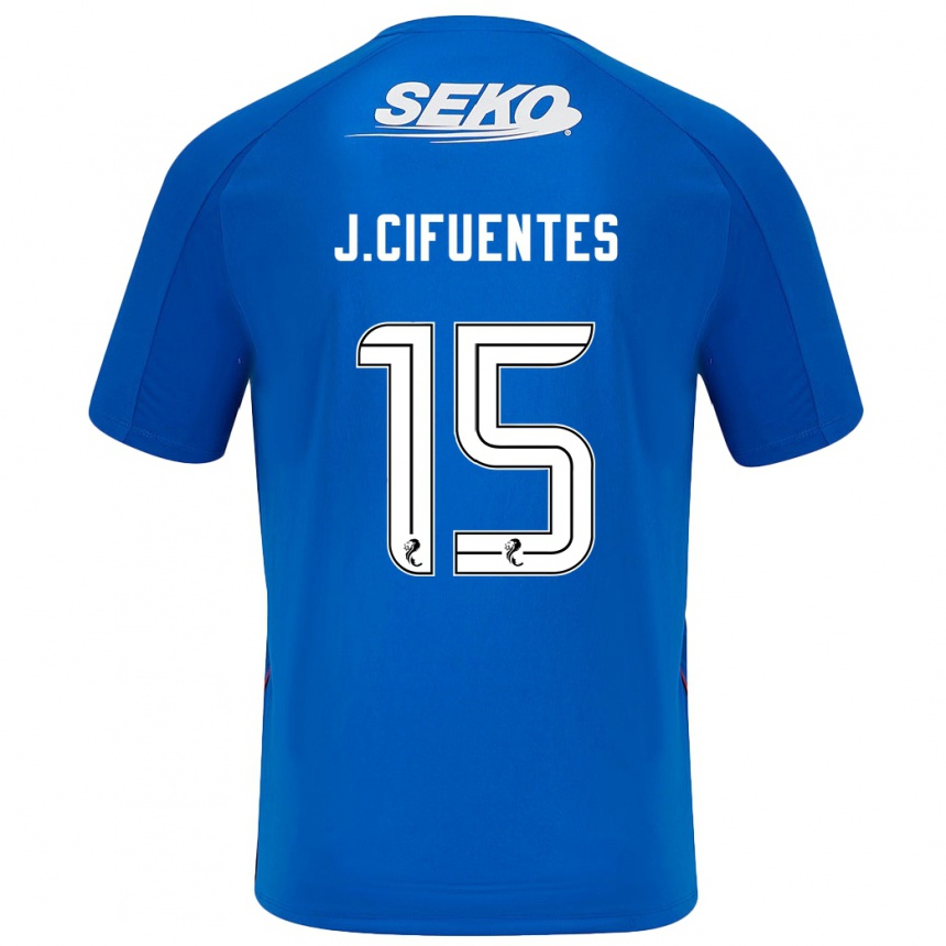 Mujer Fútbol Camiseta José Cifuentes #15 Azul Oscuro 1ª Equipación 2024/25 Perú