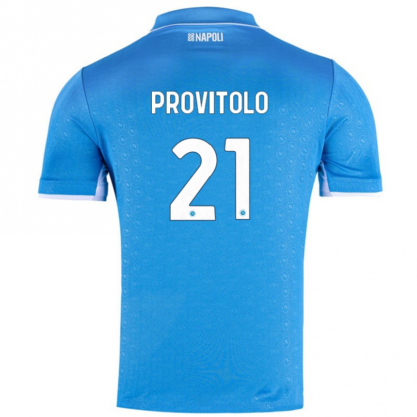 Mujer Fútbol Camiseta Vincenzo Provitolo #21 Azul Cielo 1ª Equipación 2024/25 Perú