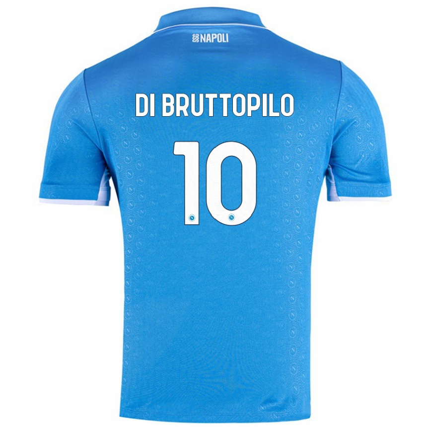 Mujer Fútbol Camiseta Giuseppe Ambrosino Di Bruttopilo #10 Azul Cielo 1ª Equipación 2024/25 Perú