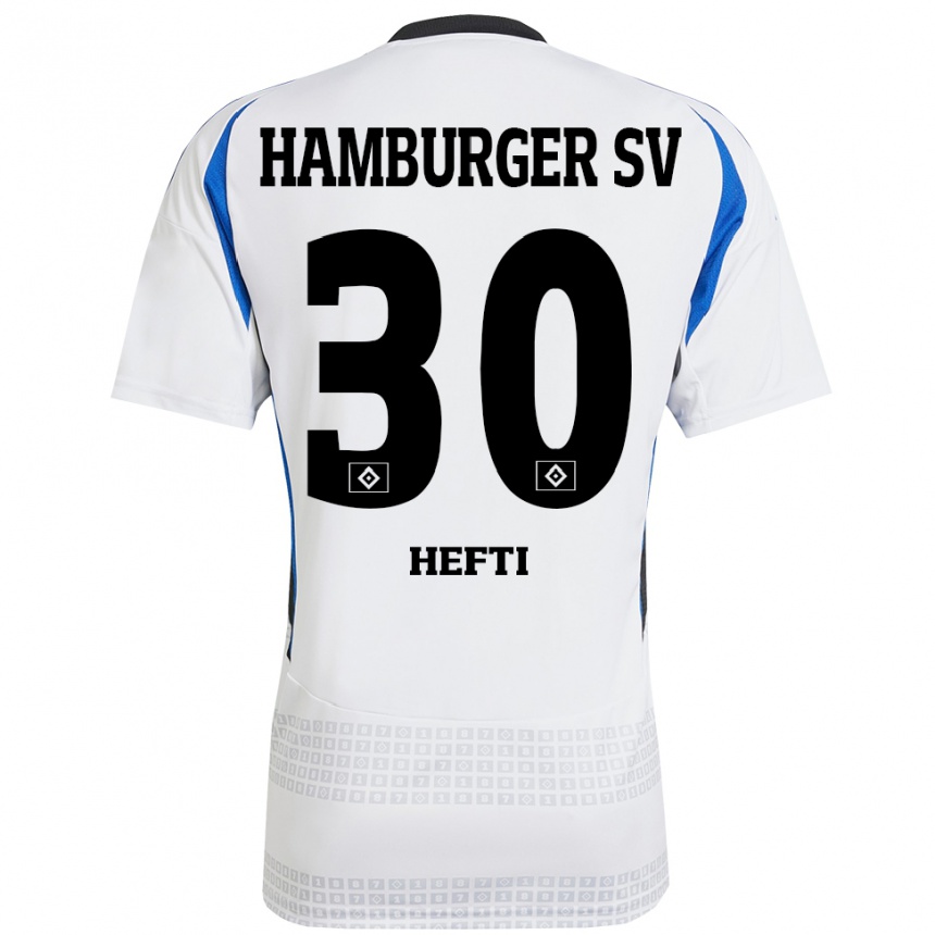 Mujer Fútbol Camiseta Silvan Hefti #30 Blanco Azul 1ª Equipación 2024/25 Perú