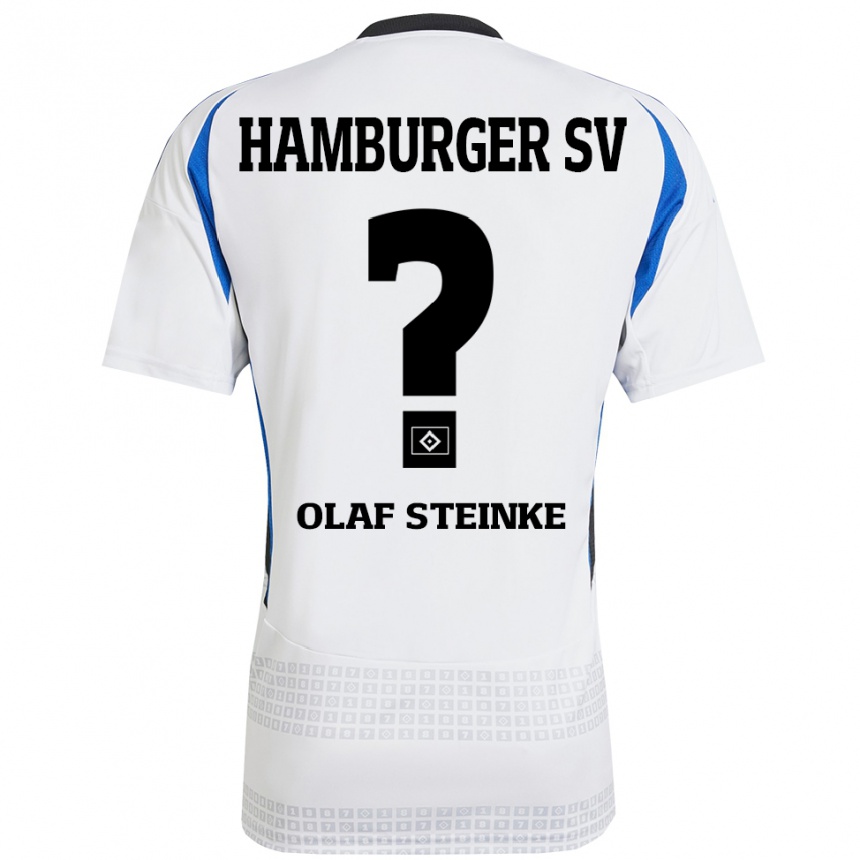 Mujer Fútbol Camiseta Eric Olaf Steinke #0 Blanco Azul 1ª Equipación 2024/25 Perú