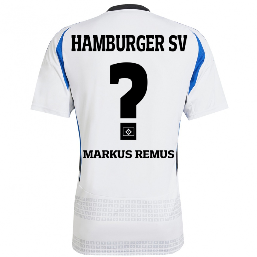 Mujer Fútbol Camiseta Markus Remus #0 Blanco Azul 1ª Equipación 2024/25 Perú