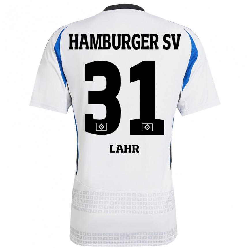 Mujer Fútbol Camiseta Jobina Lahr #31 Blanco Azul 1ª Equipación 2024/25 Perú