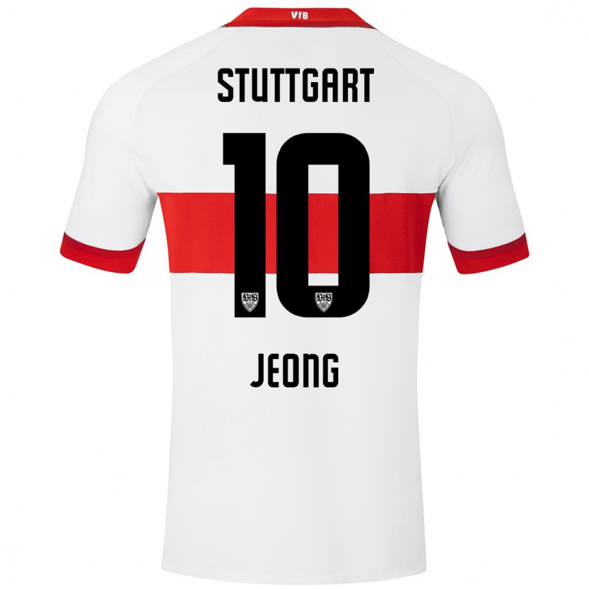 Mujer Fútbol Camiseta Woo-Yeong Jeong #10 Blanco Rojo 1ª Equipación 2024/25 Perú