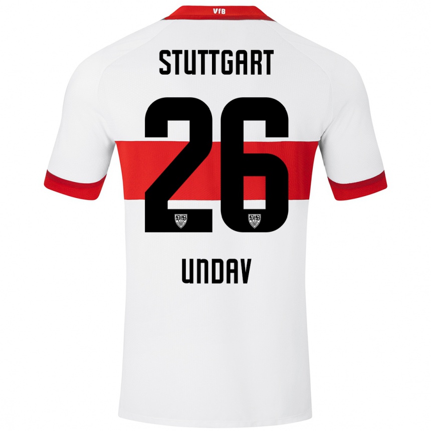 Mujer Fútbol Camiseta Deniz Undav #26 Blanco Rojo 1ª Equipación 2024/25 Perú