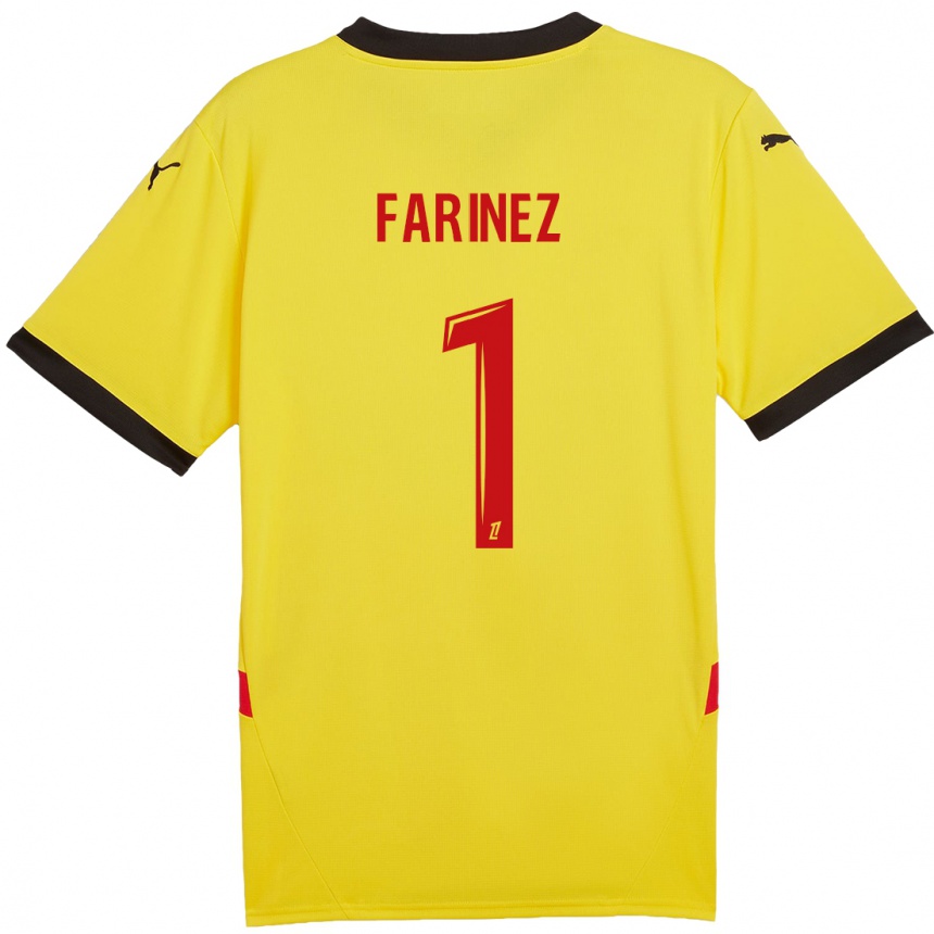 Mujer Fútbol Camiseta Wuilker Fariñez #1 Amarillo Rojo 1ª Equipación 2024/25 Perú