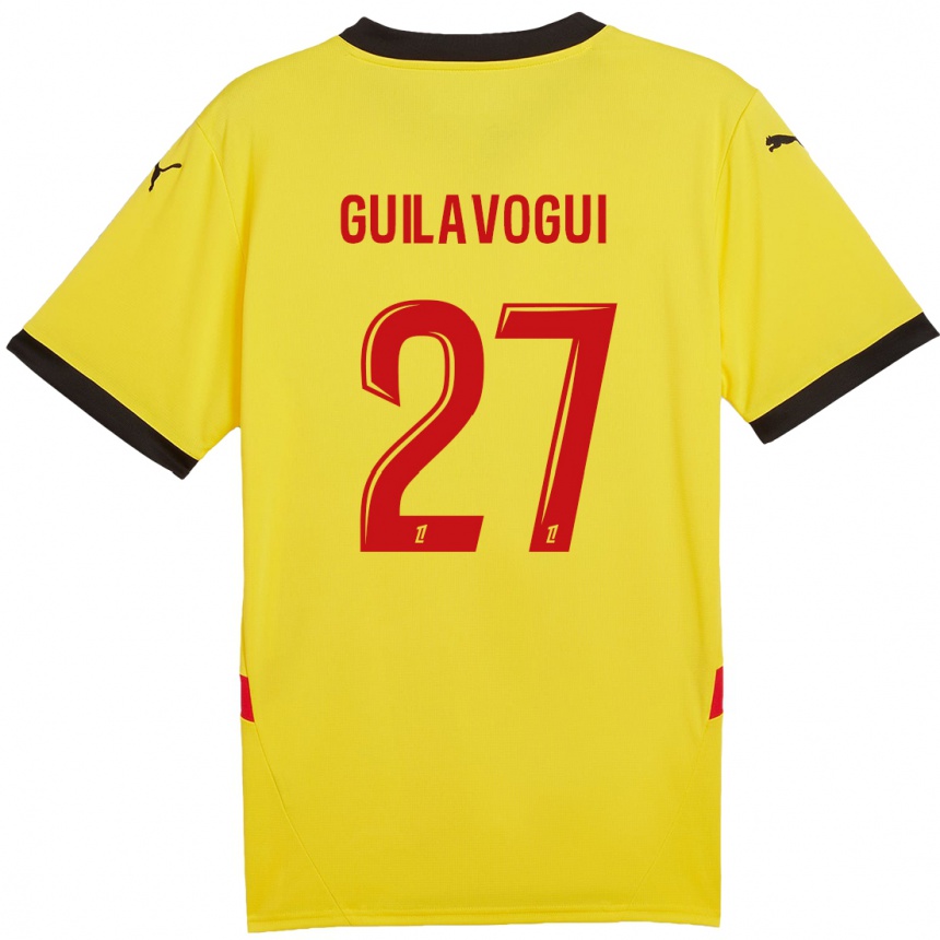 Mujer Fútbol Camiseta Morgan Guilavogui #27 Amarillo Rojo 1ª Equipación 2024/25 Perú