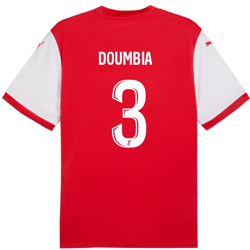 Mujer Fútbol Camiseta Kamory Doumbia #3 Rojo Blanco 1ª Equipación 2024/25 Perú