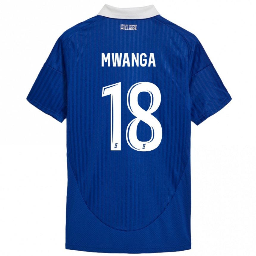 Mujer Fútbol Camiseta Junior Mwanga #18 Azul Blanco 1ª Equipación 2024/25 Perú