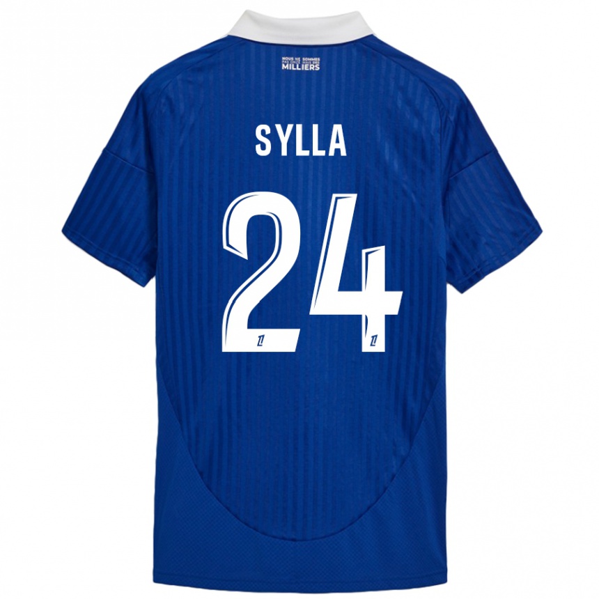 Mujer Fútbol Camiseta Abakar Sylla #24 Azul Blanco 1ª Equipación 2024/25 Perú